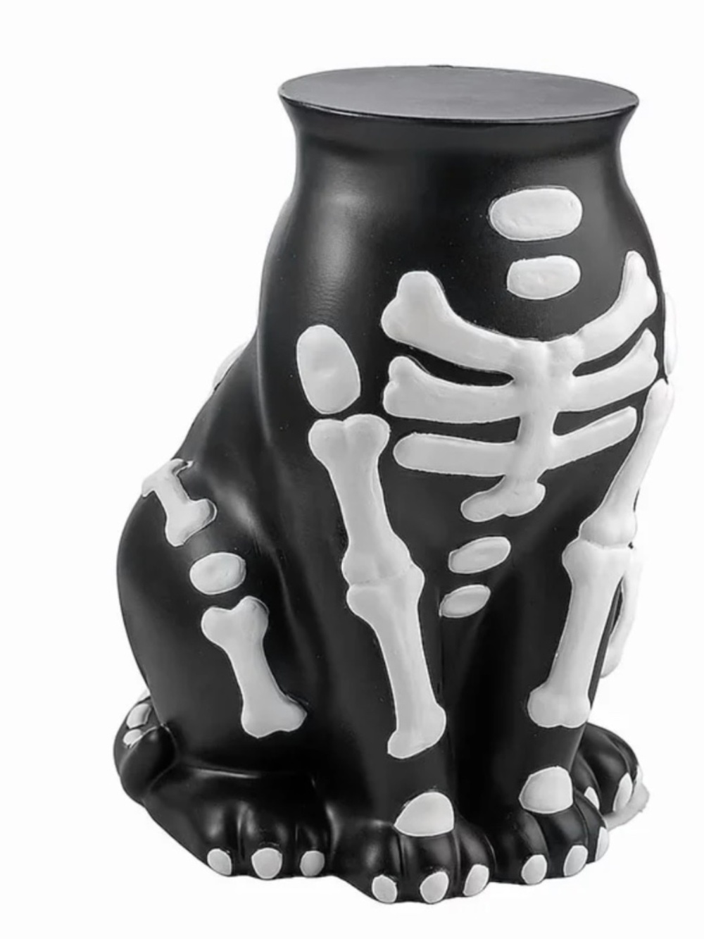 11" Blow Mold Skeleton Pumpkin Stand Halloween Skull NEW